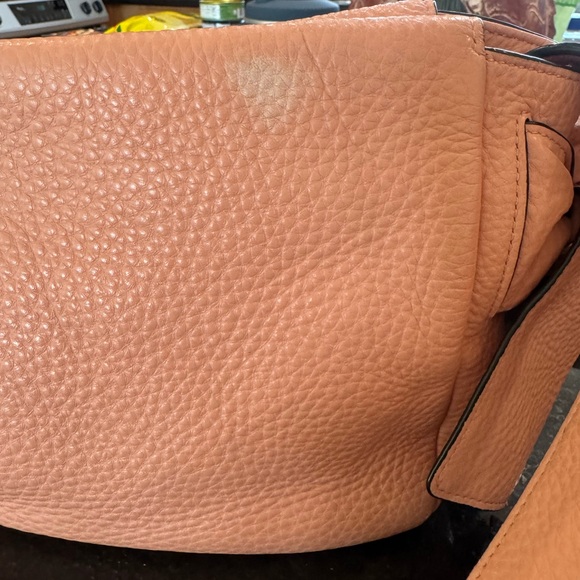 Henri Bendel Windsor Cross Body Purse Muted Clay Leather Knot Bow Side Med - Picture 14 of 14